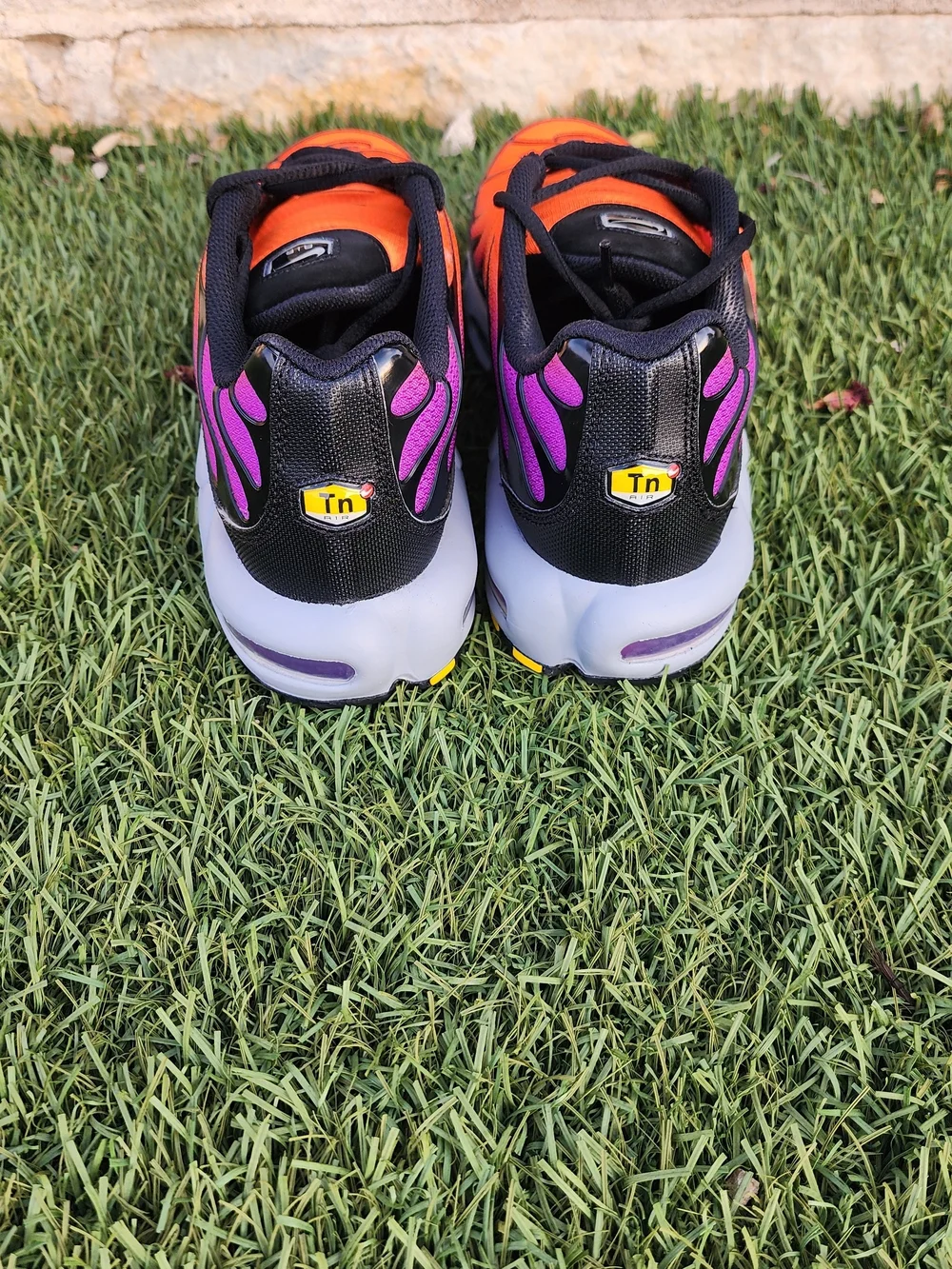 Nike Air Max Plus TN Gradient Flame Running Shoes - Purple Orange Pink Yellow - Picture 4 of 8